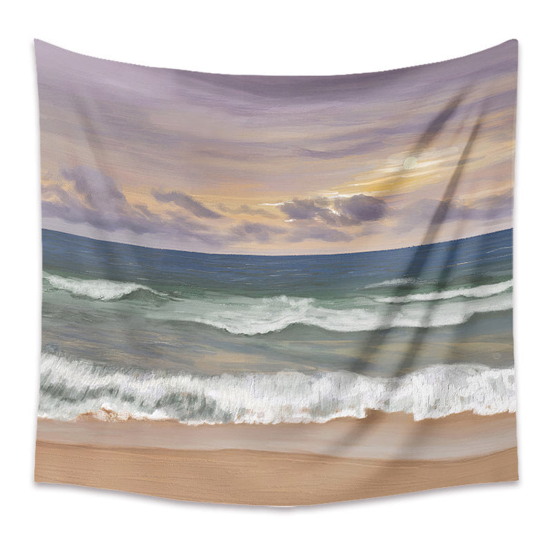 Oil Painting Artistic Background Cloth Home Decor Tapestry GEMROCKY-Decoration-73*95cm-SEA-