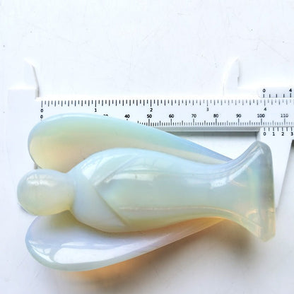 Opalite Cat Eye Stone Angel 4 Inch GEMROCKY-Carvings-