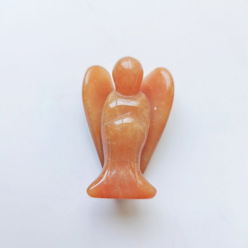 Orange Calcite Angel 2 Inch GEMROCKY-Carvings-