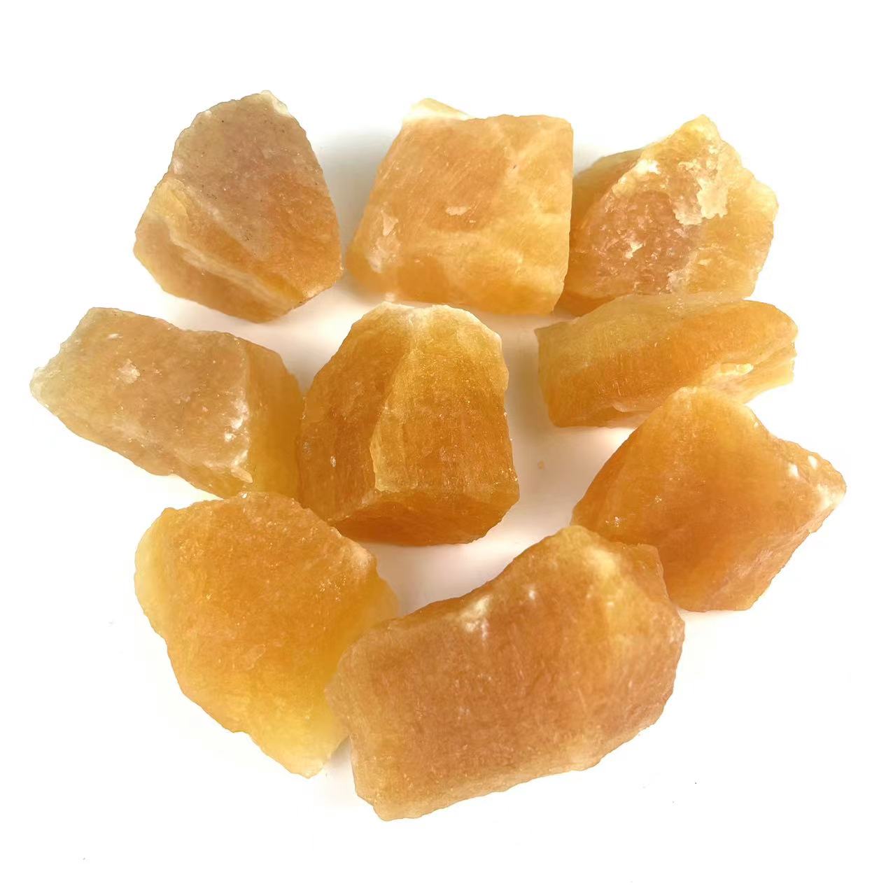 Orange Calcite Rough Stones GEMROCKY-Mineral Specimens-