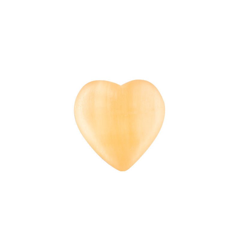 Orange White Selenite Polished Hearts Ornaments GEMROCKY-Carvings-Orange 5*4.5*2cm-