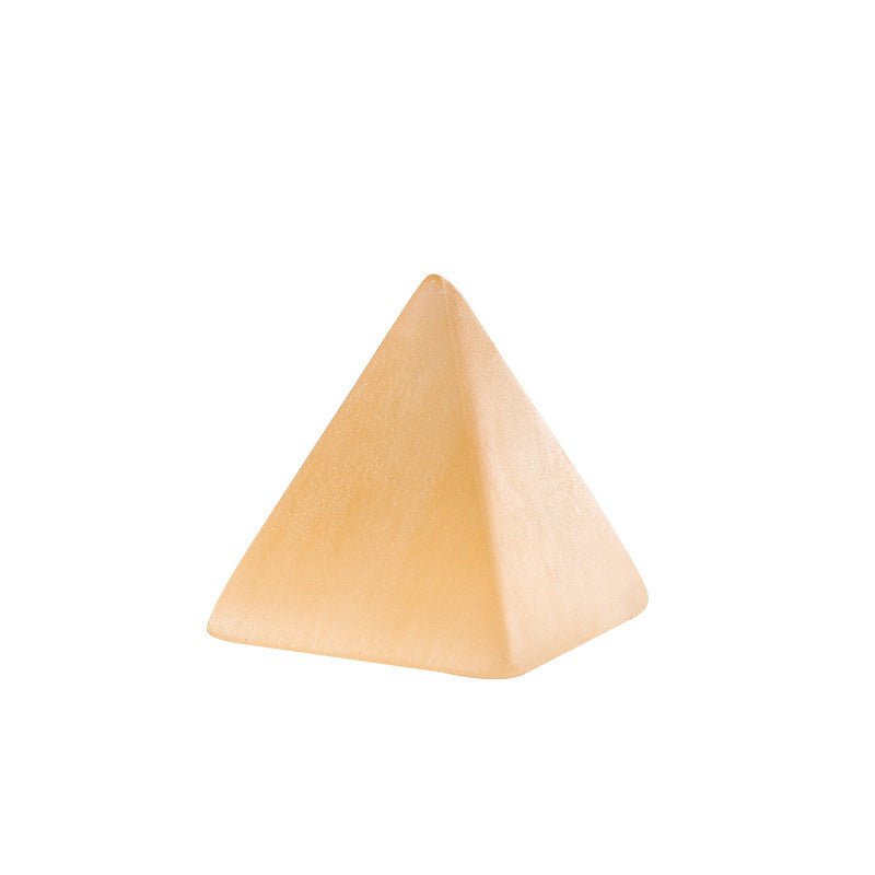 Orange White Selenite Pyramid Healing Ornaments GEMROCKY-Decoration-Orange 5*5cm-