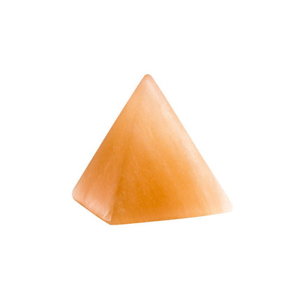 Orange White Selenite Pyramid Healing Ornaments GEMROCKY-Decoration-Orange 6*6cm-