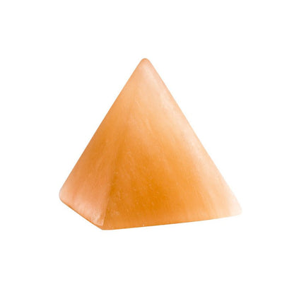 Orange White Selenite Pyramid Healing Ornaments GEMROCKY-Decoration-Orange 7*7cm-