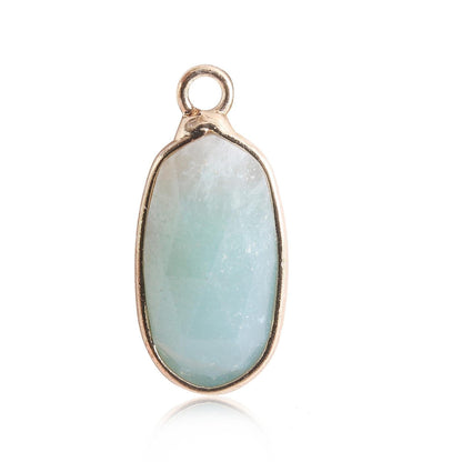 Oval Crystal Irregular Cut Pendants for Necklace GEMROCKY-Jewelry-Amazonite-