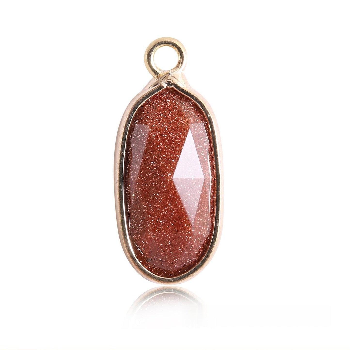 Oval Crystal Irregular Cut Pendants for Necklace GEMROCKY-Jewelry-Gold Sandstone-