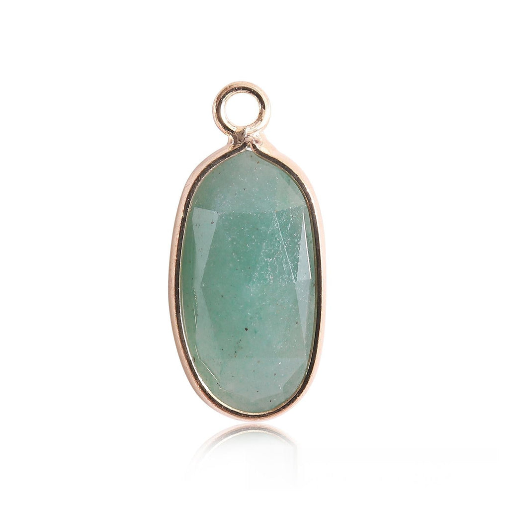 Oval Crystal Irregular Cut Pendants for Necklace GEMROCKY-Jewelry-Green Aventurine-