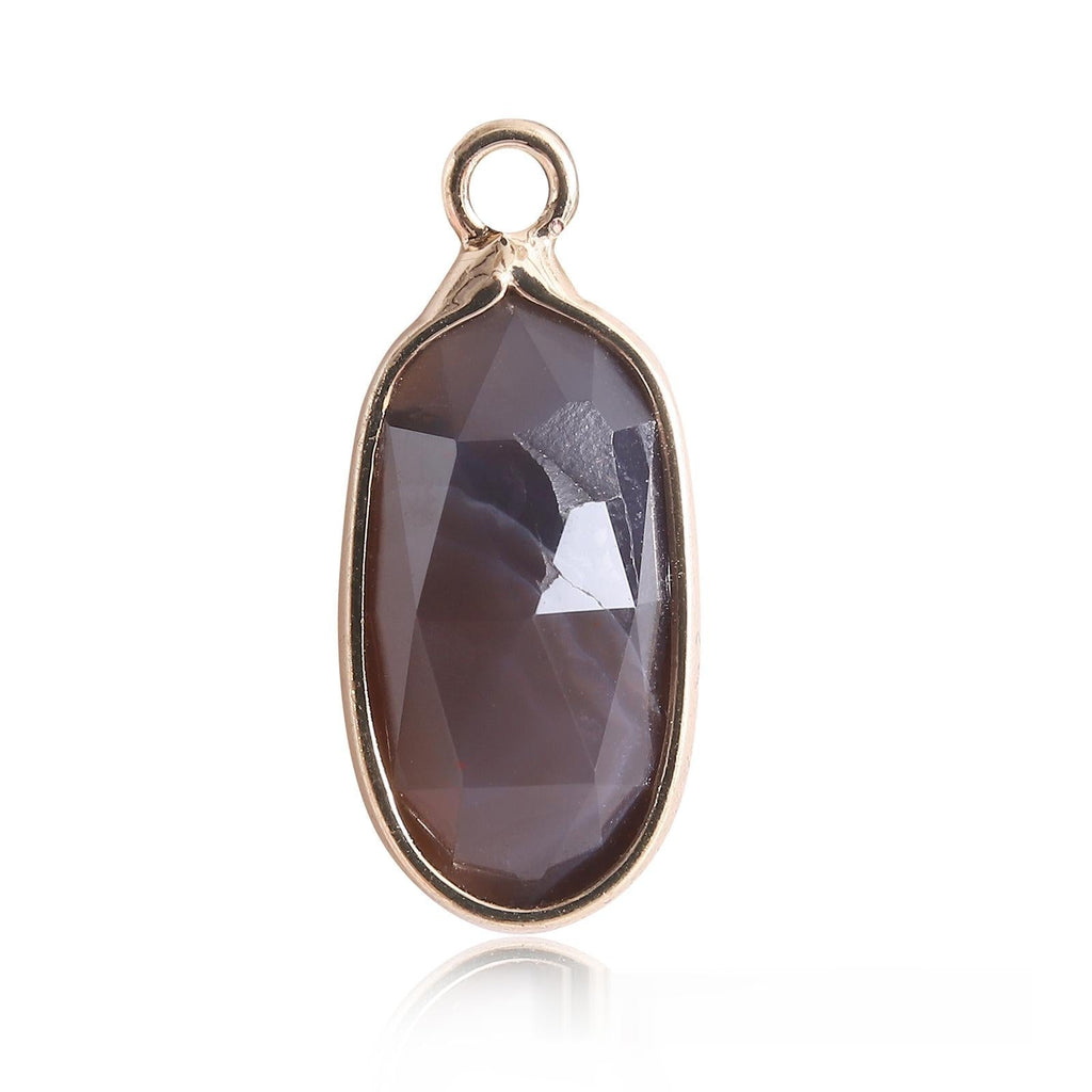 Oval Crystal Irregular Cut Pendants for Necklace GEMROCKY-Jewelry-Persian Agate-