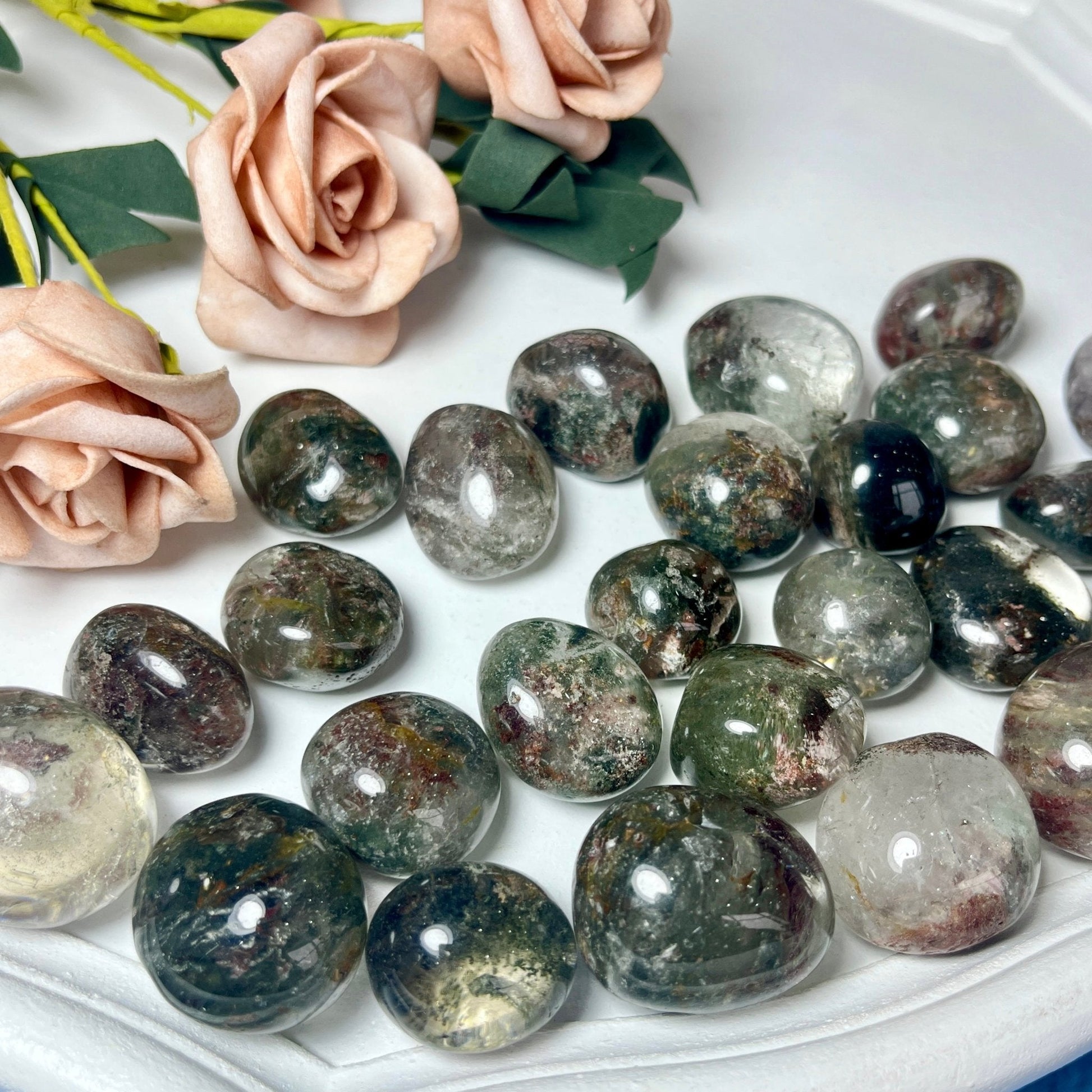 Phantom Garden Quartz Tumble Stones GEMROCKY-Tumbles-