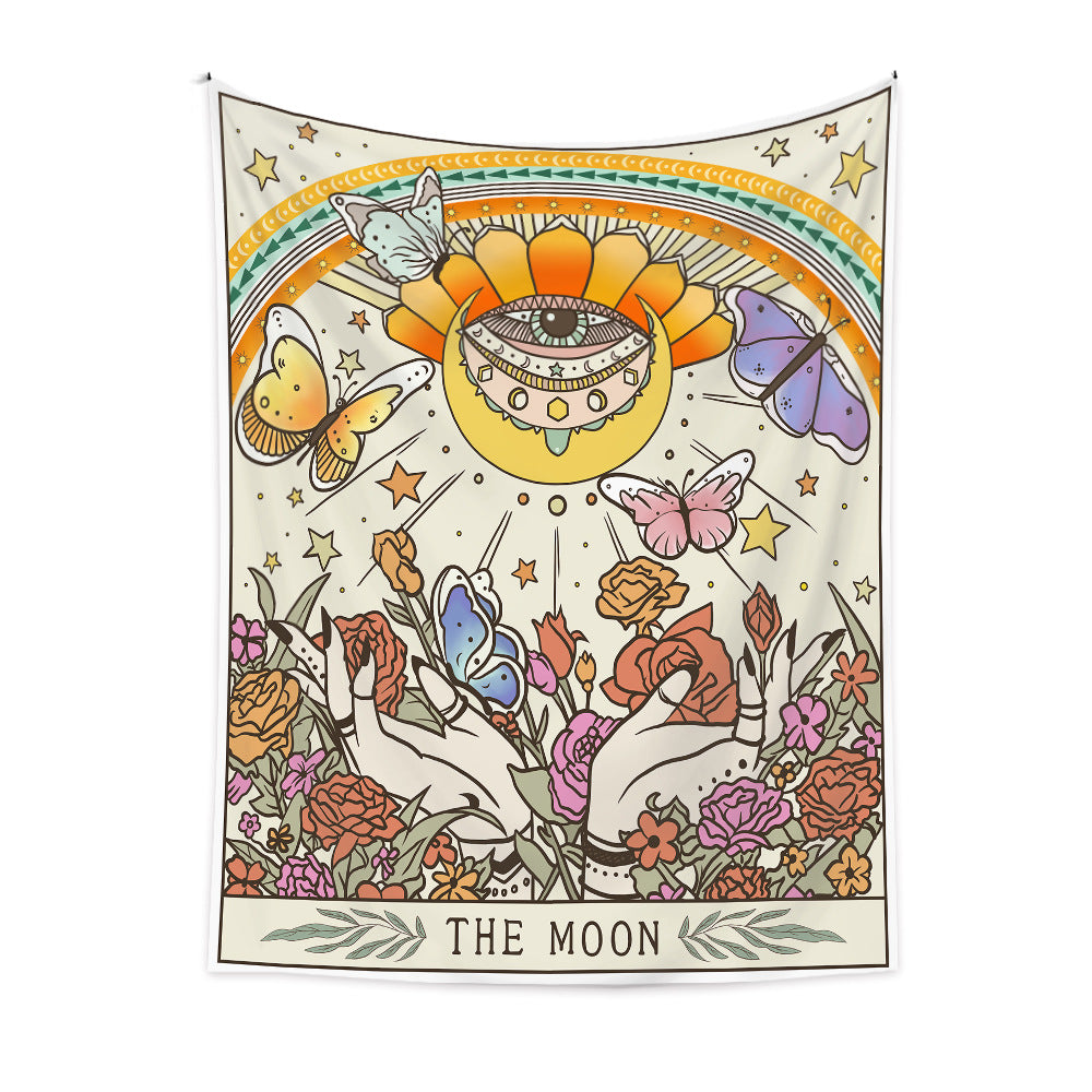 Physics Background Cloth Bohemian Style Tarot Tapestry GEMROCKY-Decoration-73*95cm-THE MOON-