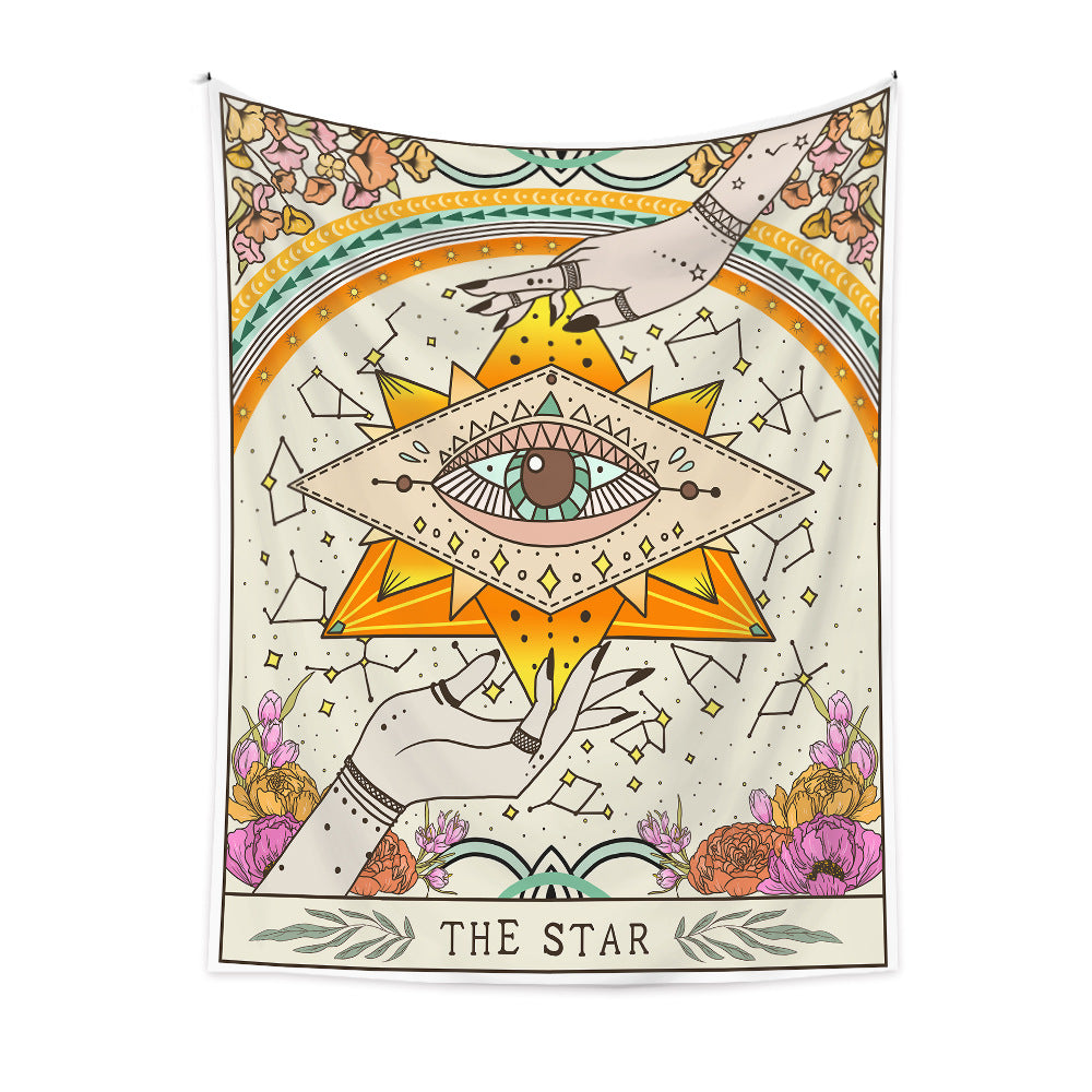 Physics Background Cloth Bohemian Style Tarot Tapestry GEMROCKY-Decoration-73*95cm-THE STAR-