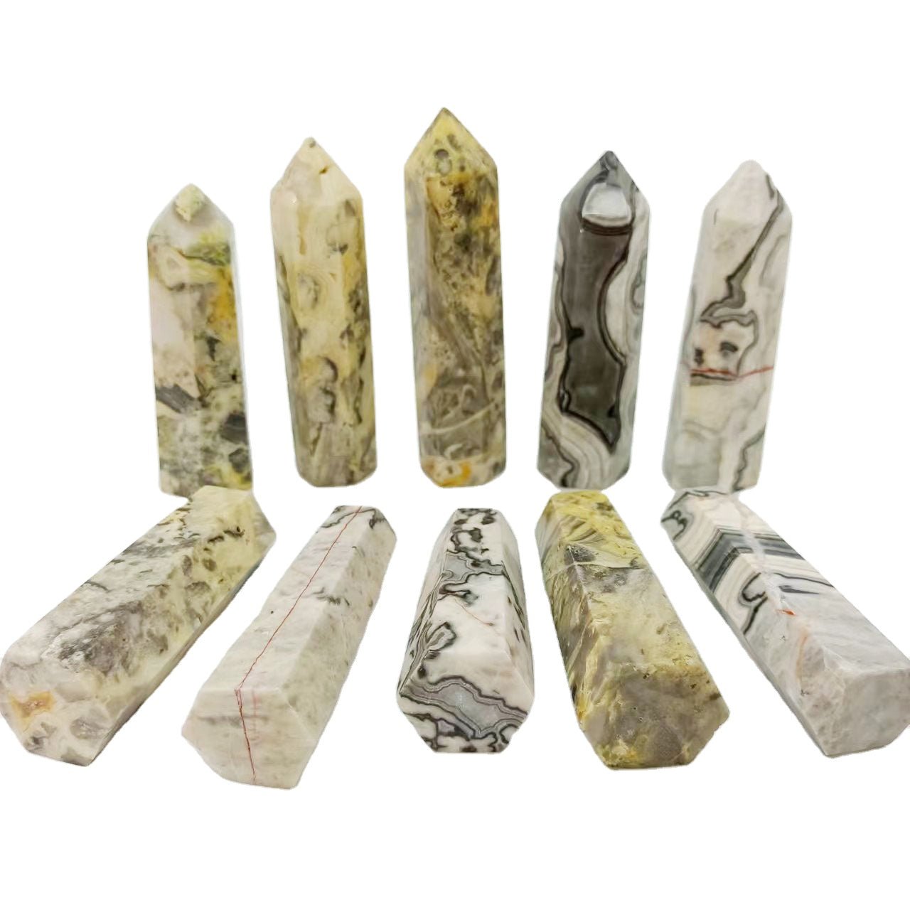 Picasso Jasper Point Wands GEMROCKY-Point Wands-