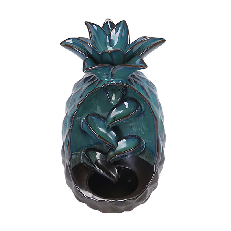 Pineapple Ceramics Backflow Incense Burner Home Decor Ornaments GEMROCKY-Psychic-