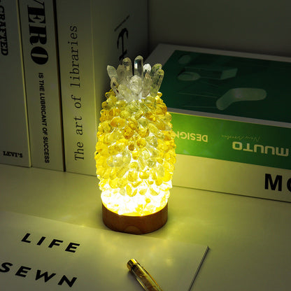 Pineapple Gravel Lamp Bedside Light Christmas Home Ornaments GEMROCKY-Decoration-