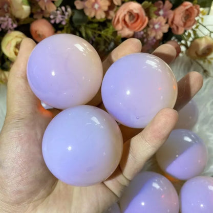 Pink Opal Spheres GEMROCKY-Spheres-