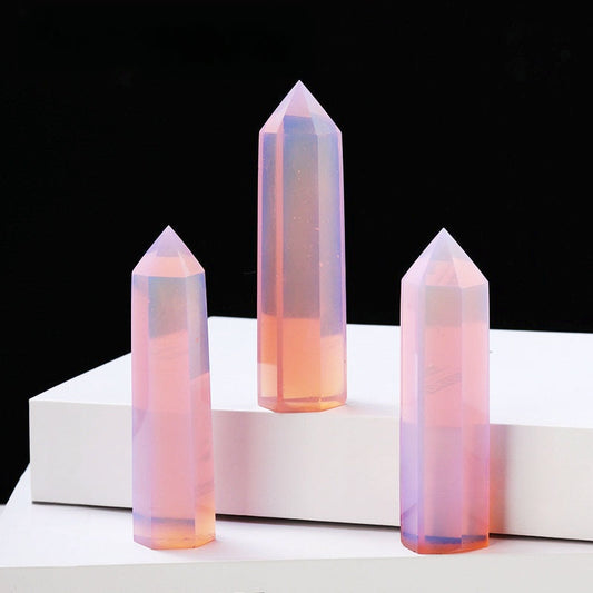 Pink Opalite Point Wands GEMROCKY-Point Wands-