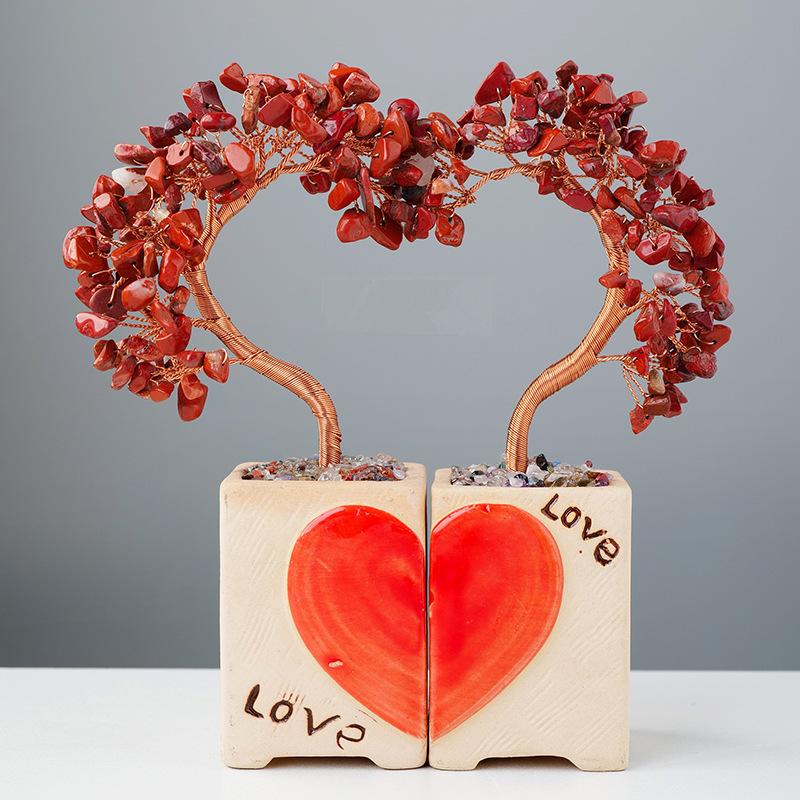 Pottery Love Flowerpot Chips Gem Trees GEMROCKY-Decoration-Red Jasper-