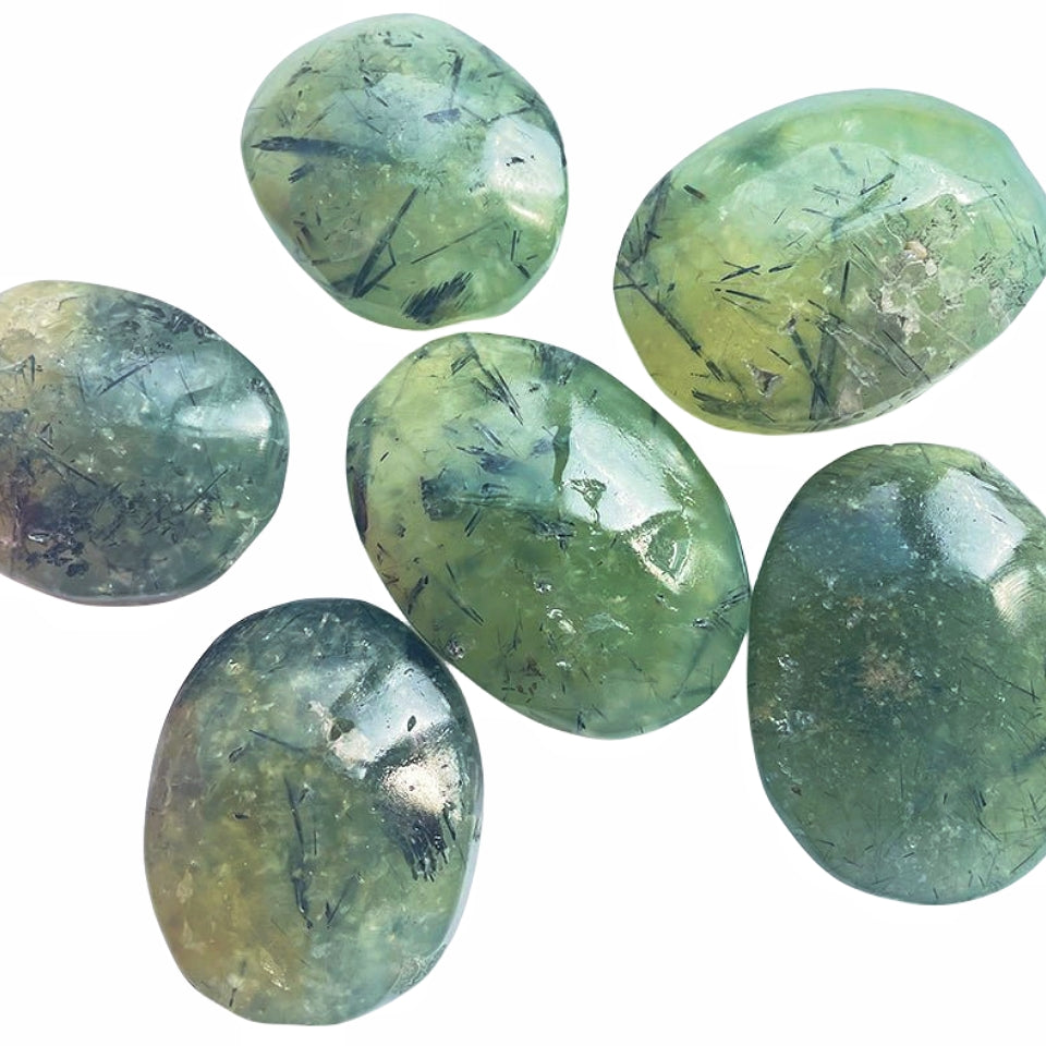 Prehnite Palm Stones GEMROCKY-Carvings-