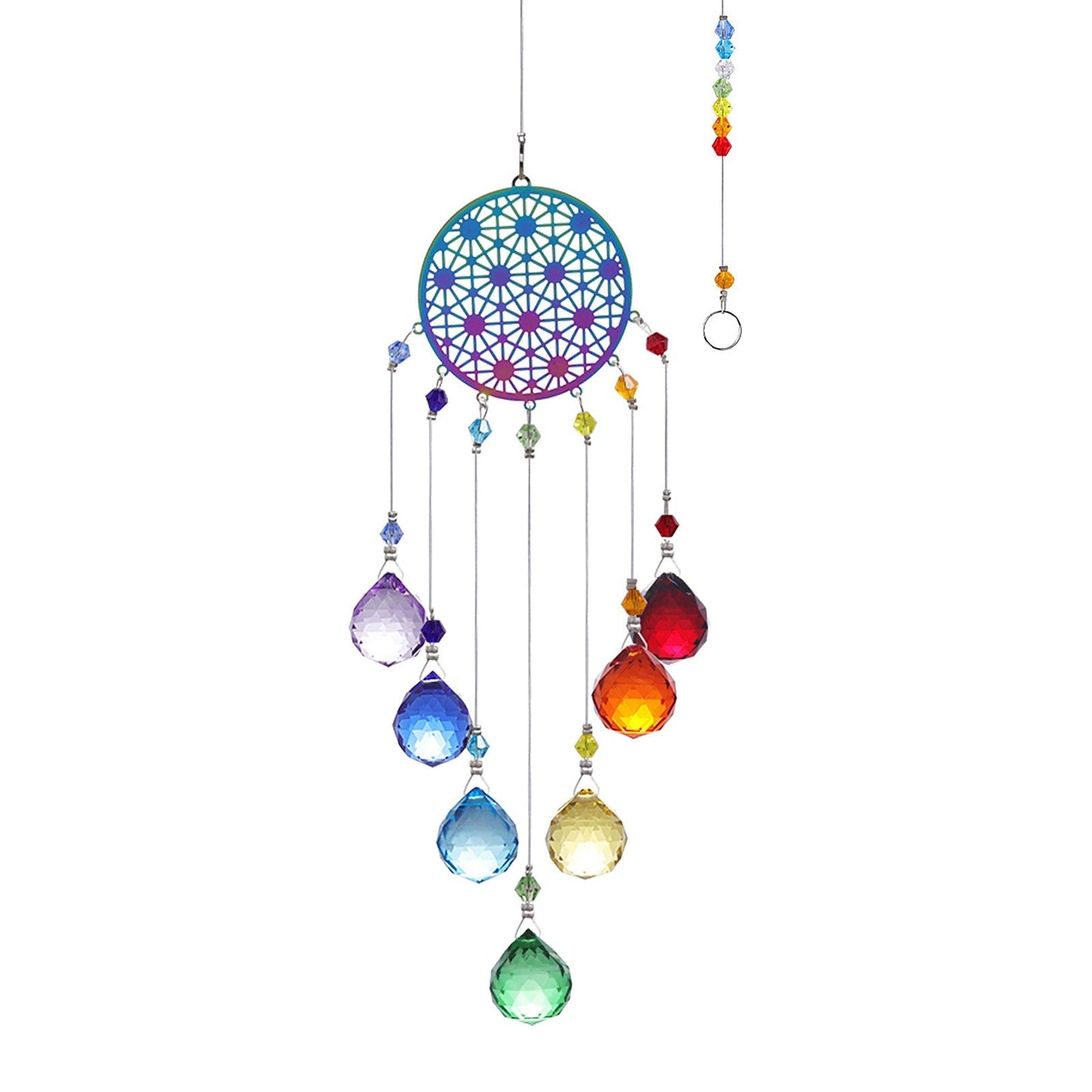 Rainbow 7 Chakra Suncatcher Ornaments GEMROCKY-Decoration-1-