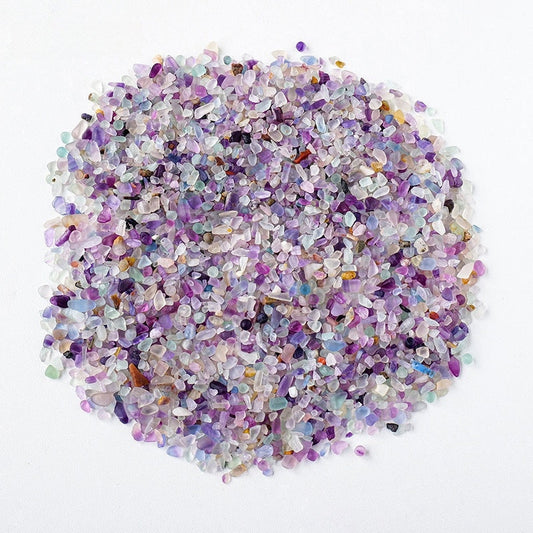 Rainbow Fluorite Chips GEMROCKY-Tumbles-