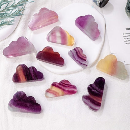 Rainbow Fluorite Cloud Carvings GEMROCKY-Carvings-