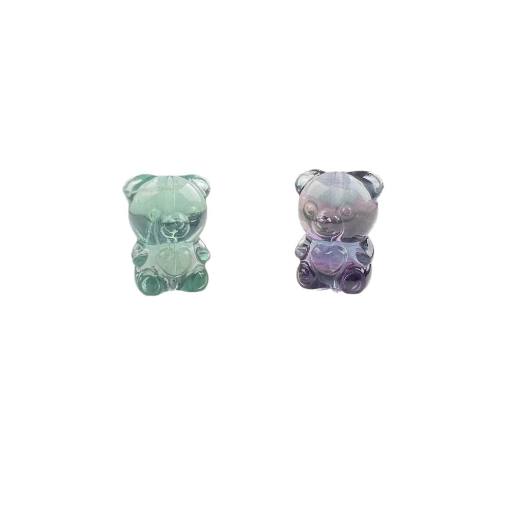 Rainbow Fluorite Cute Bear Mini Carvings GEMROCKY-Carvings-