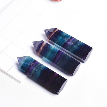 Rainbow Fluorite Point Wands GEMROCKY-Point Wands-