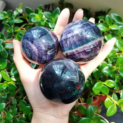 Rainbow Fluorite Spheres GEMROCKY-Spheres-