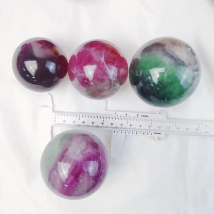 Rainbow Fluorite Spheres GEMROCKY-Spheres-