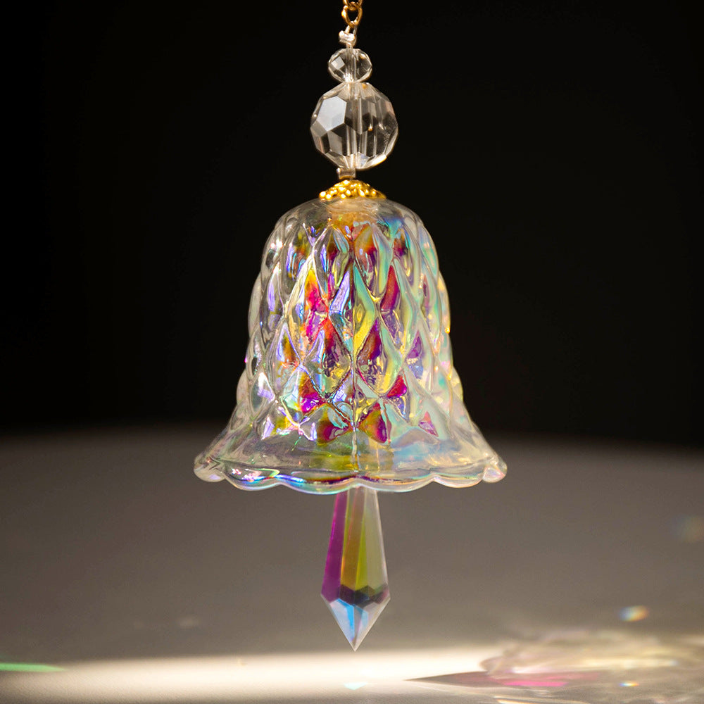 Rainbow Glass Bell Wind Chimes Suncatcher Ornaments GEMROCKY-Decoration-Rainbow 1pc+paper box-