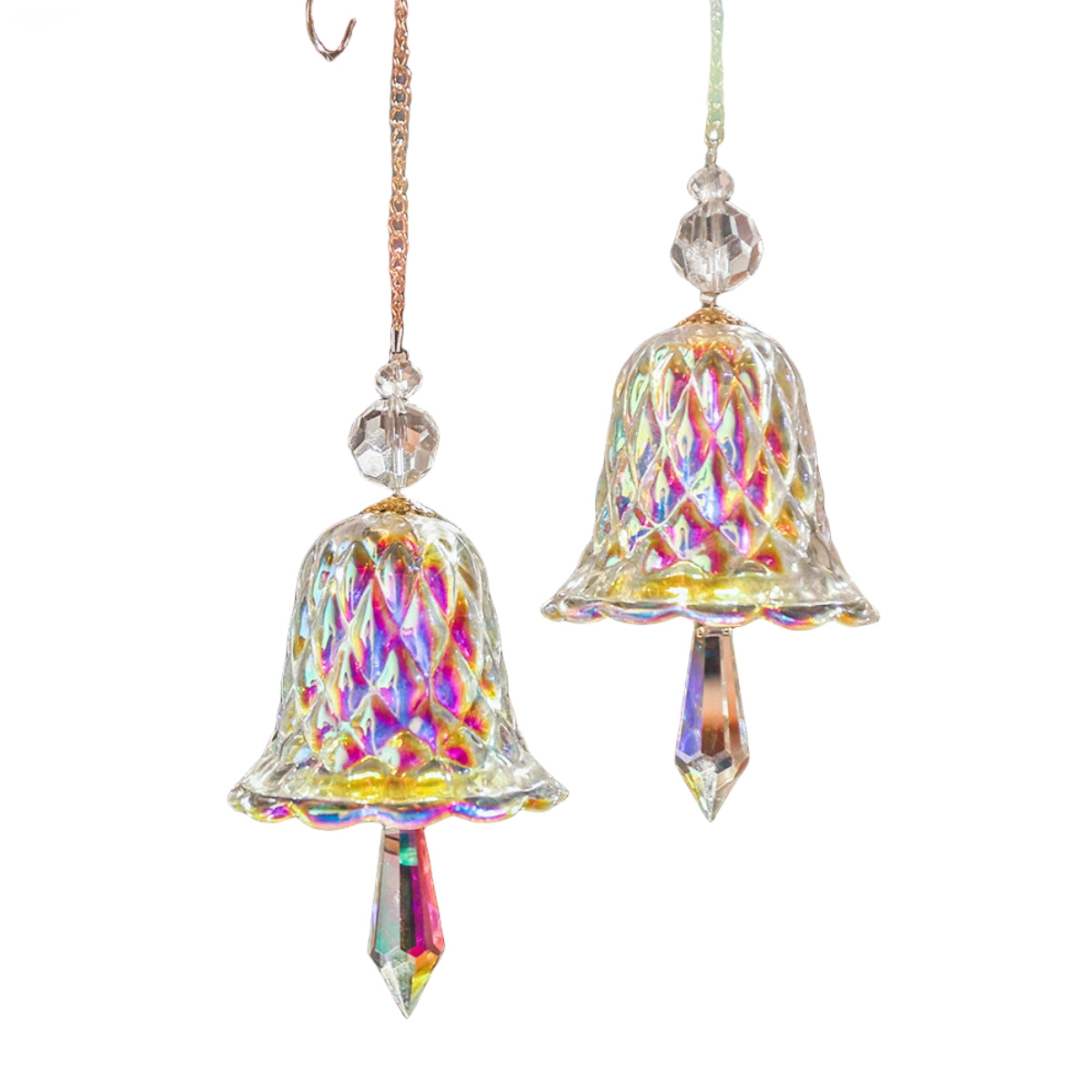 Rainbow Glass Bell Wind Chimes Suncatcher Ornaments GEMROCKY-Decoration-