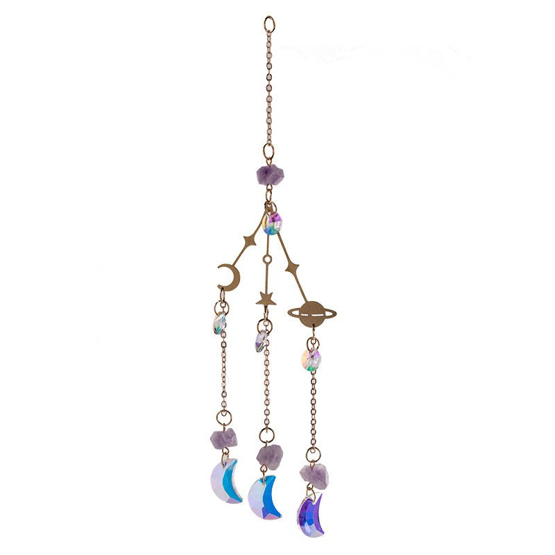 Rainbow Moon Galaxy Suncatcher Ornaments GEMROCKY-Decoration-