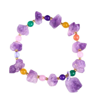 Raw Amethyst Chakra Chip Bracelets GEMROCKY-Bracelets-