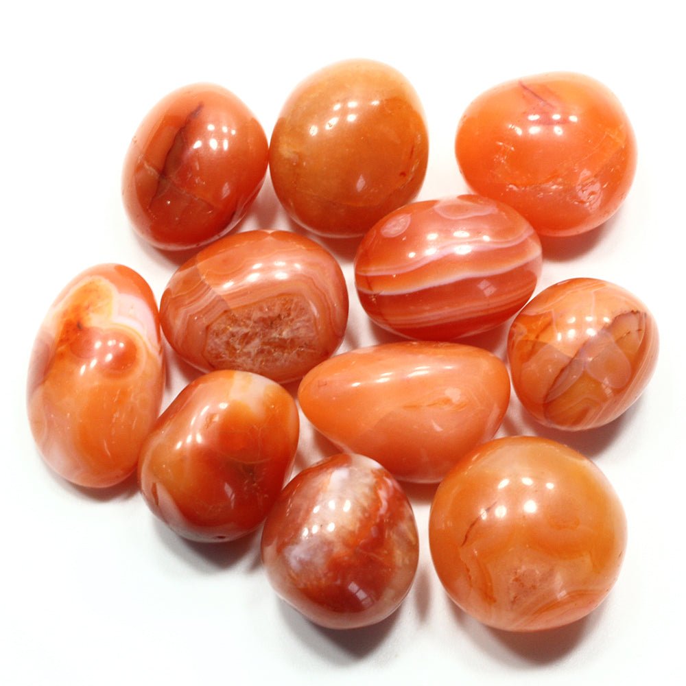 Red Agate Carnelian Tumble Stones GEMROCKY-Tumbles-