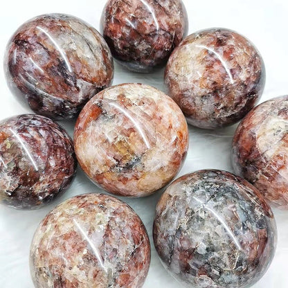 Red Fire Quartz Hematoid Spheres GEMROCKY-Spheres-