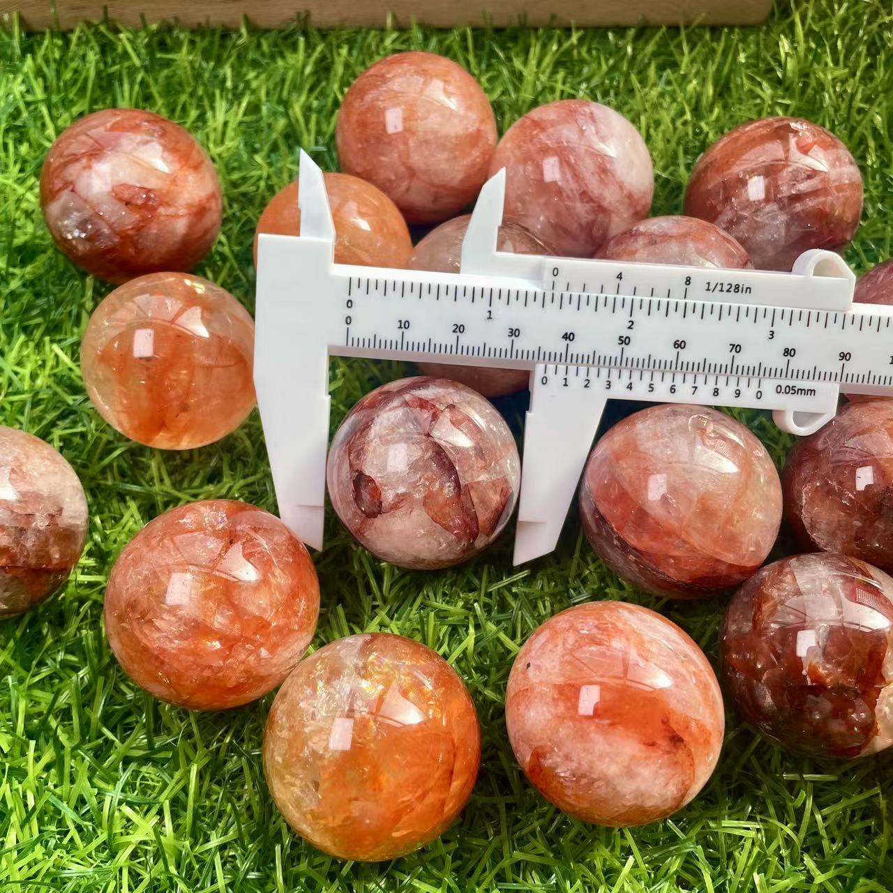 Red Fire Quartz Hematoid Spheres GEMROCKY-Spheres-