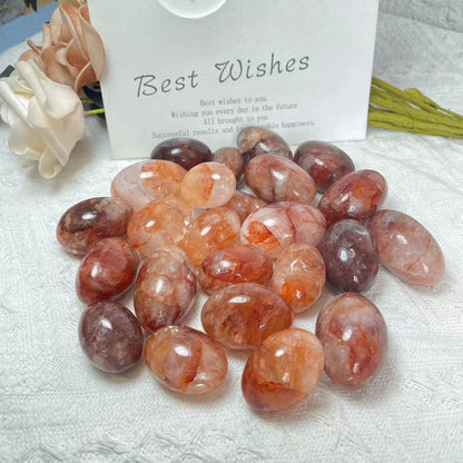 Red Fire Quartz Hematoid Tumble Stones GEMROCKY-Tumbles-