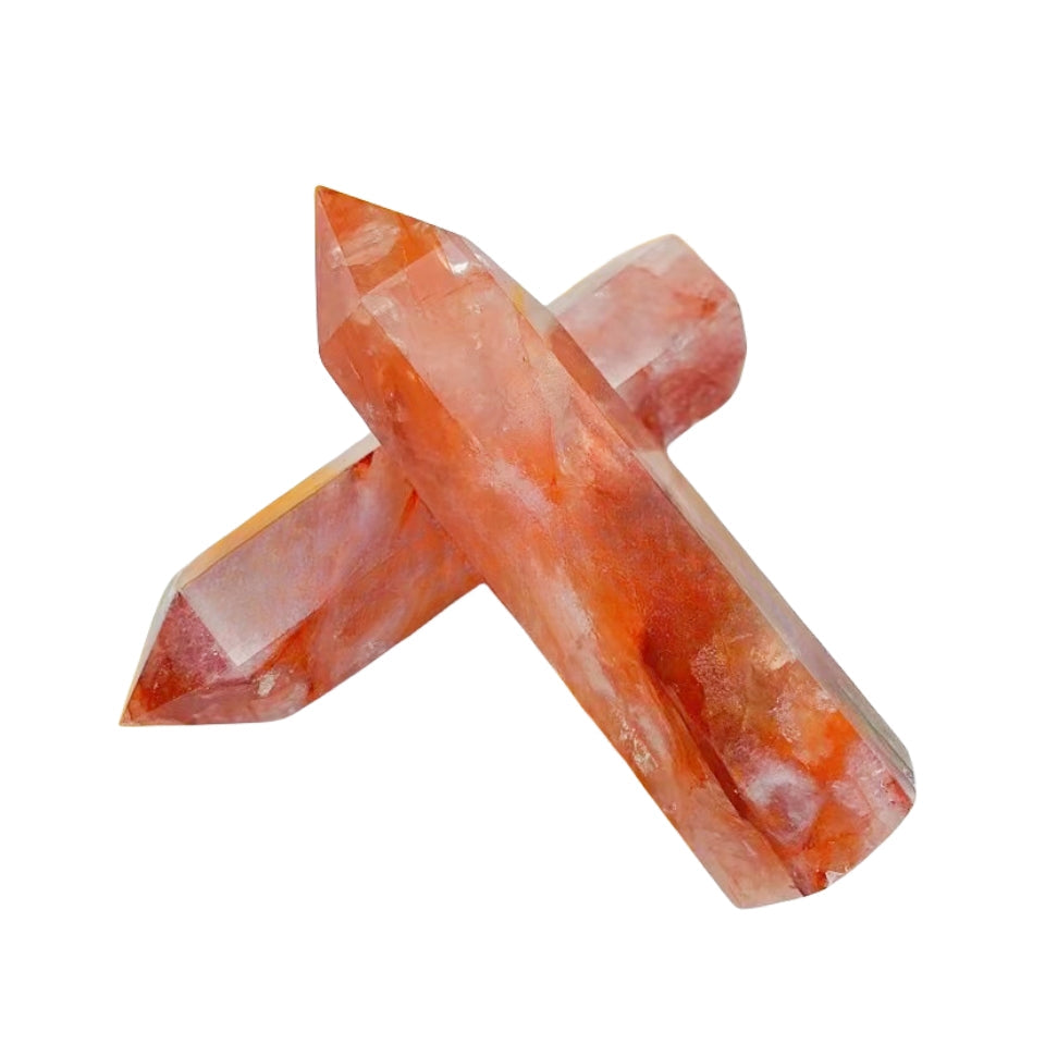 Red Fire Quartz Point Wands GEMROCKY-Point Wands-