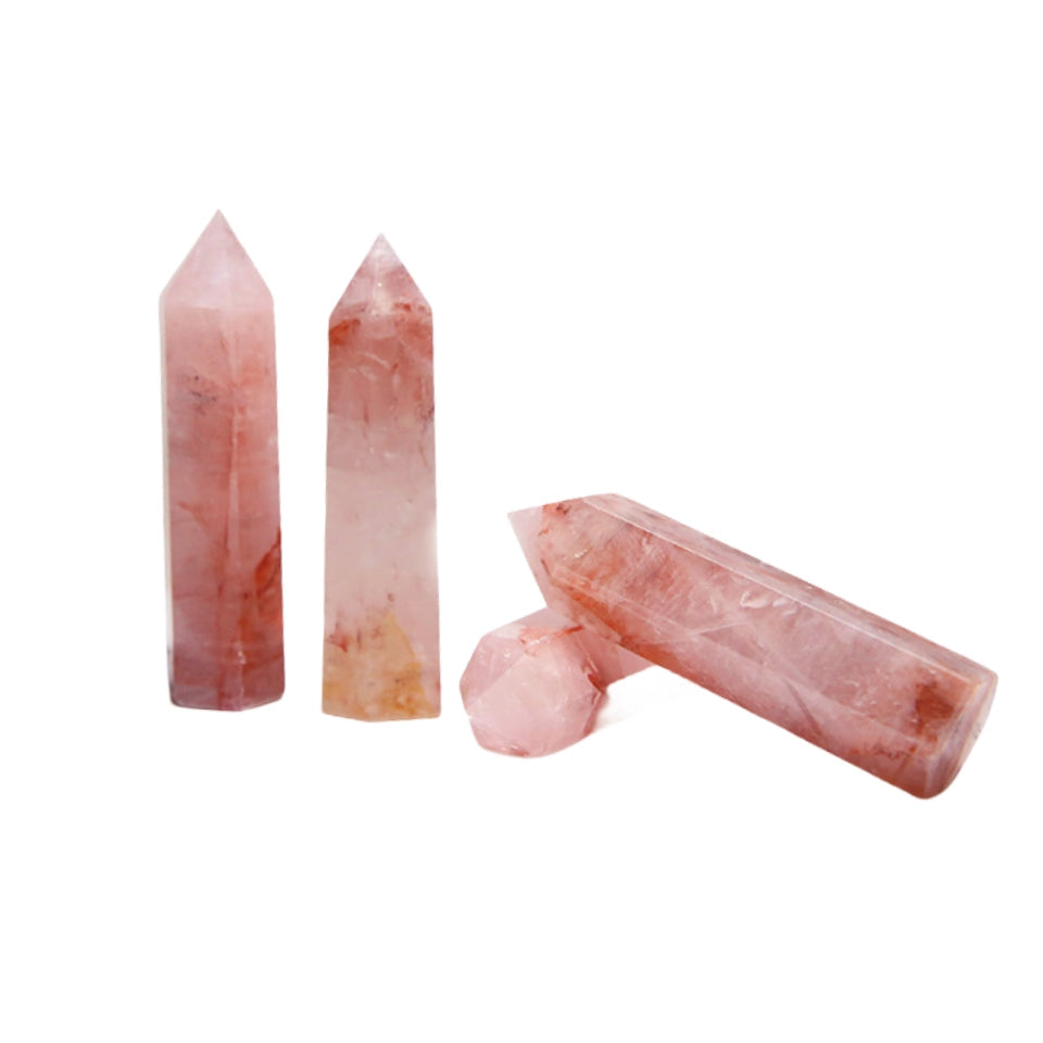 Red Fire Quartz Point Wands GEMROCKY-Point Wands-