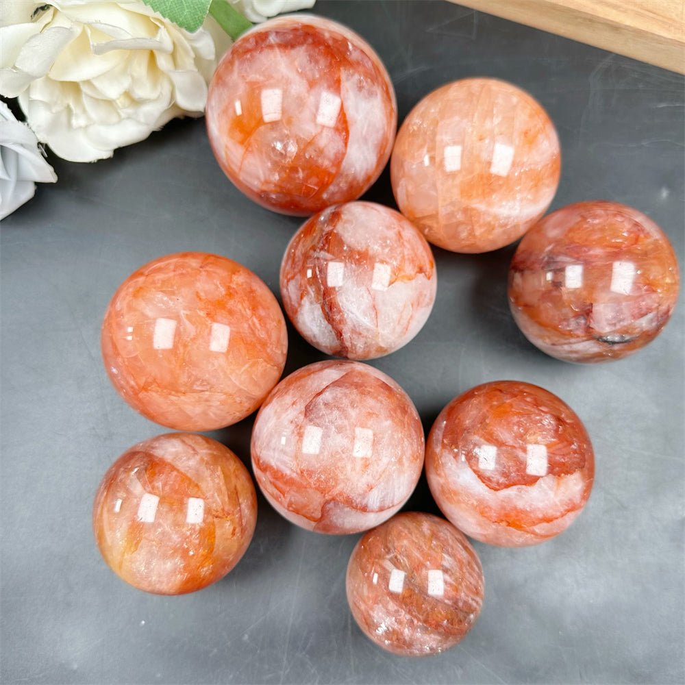 Red Fire Quartz Spheres GEMROCKY-Spheres-