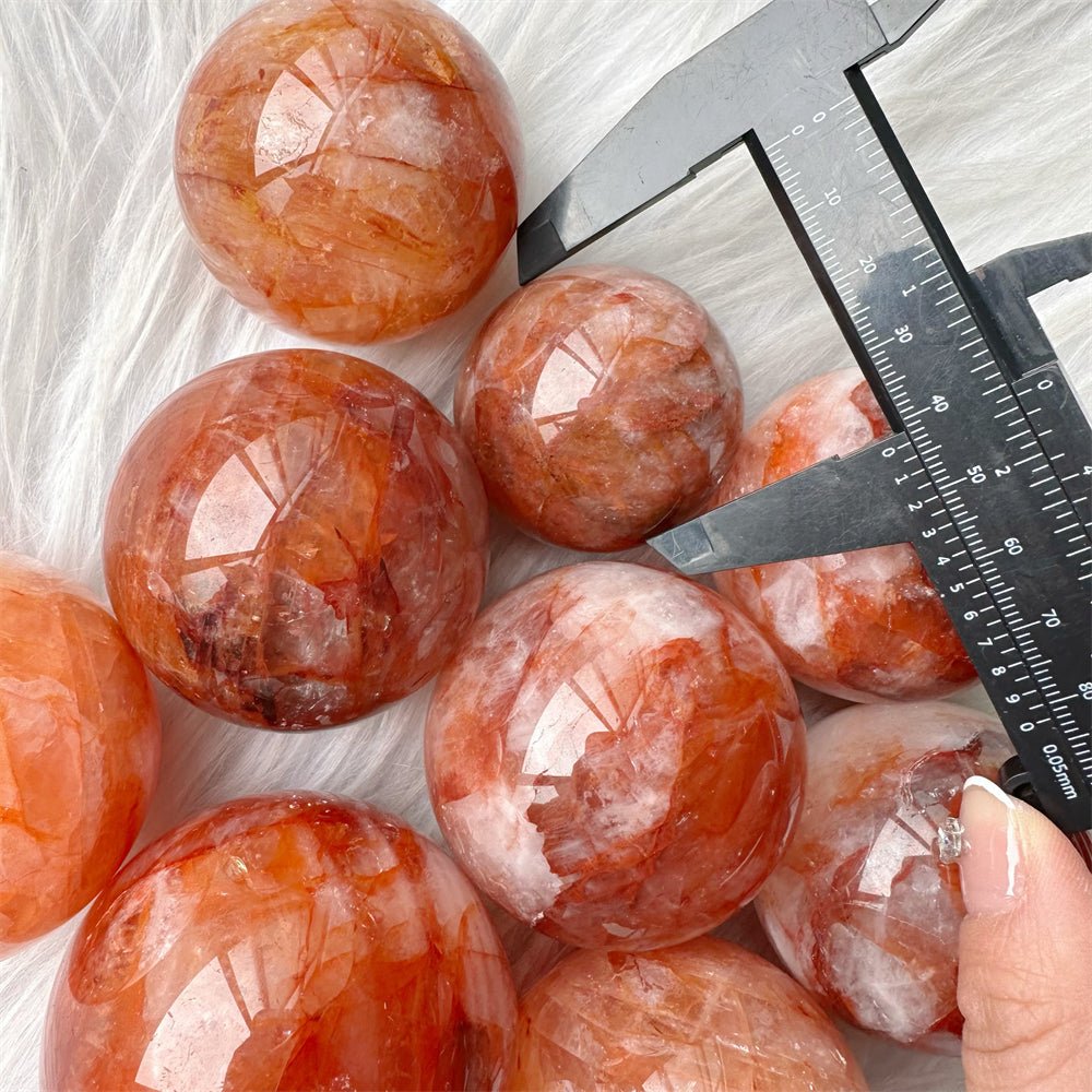 Red Fire Quartz Spheres GEMROCKY-Spheres-