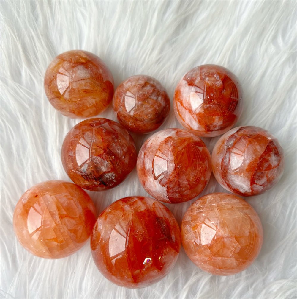 Red Fire Quartz Spheres GEMROCKY-Spheres-