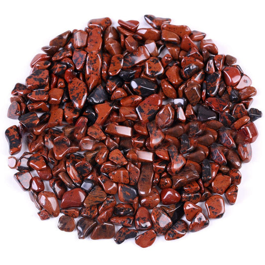 Red Obsidian Chips GEMROCKY-Tumbles-