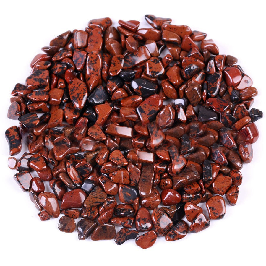 Red Obsidian Chips GEMROCKY-Tumbles-