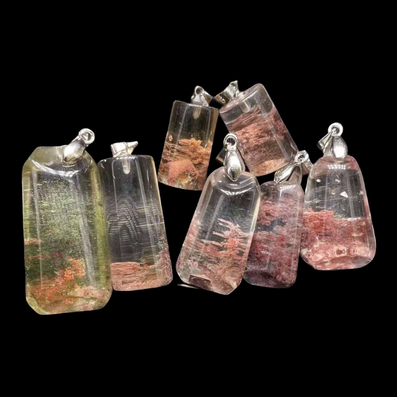 Red Phantom Quartz Pendants for Necklace GEMROCKY-Jewelry-