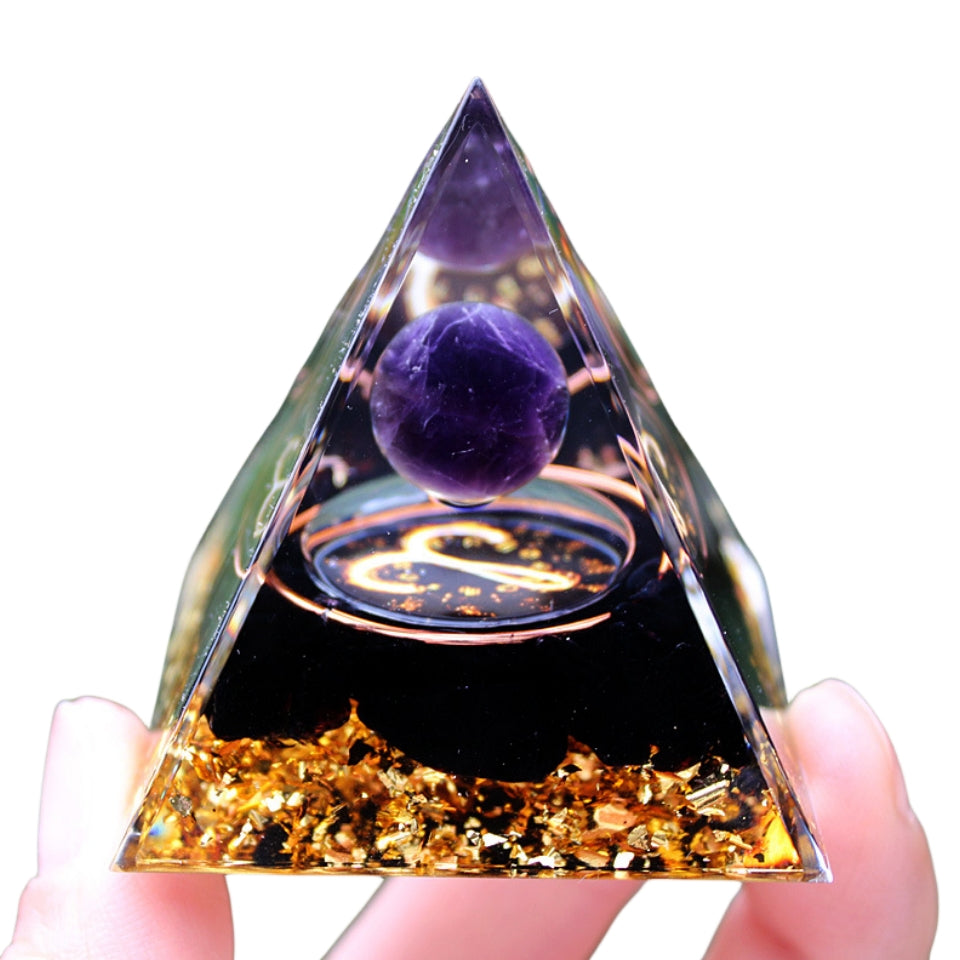 Resin Chakra Constellation 5cm Pyramids Ornaments GEMROCKY-Decoration-Aries-