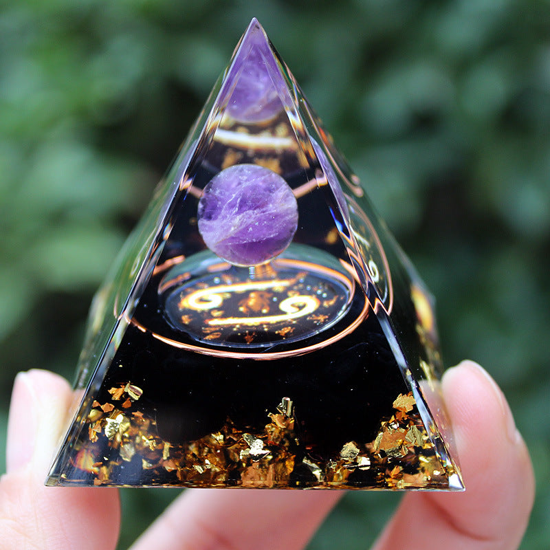 Resin Chakra Constellation 5cm Pyramids Ornaments GEMROCKY-Decoration-Cancer-