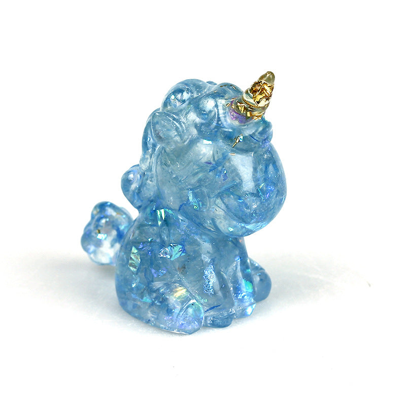 Resin Chips Unicorn Carvings GEMROCKY-Carvings-Aquamarine-