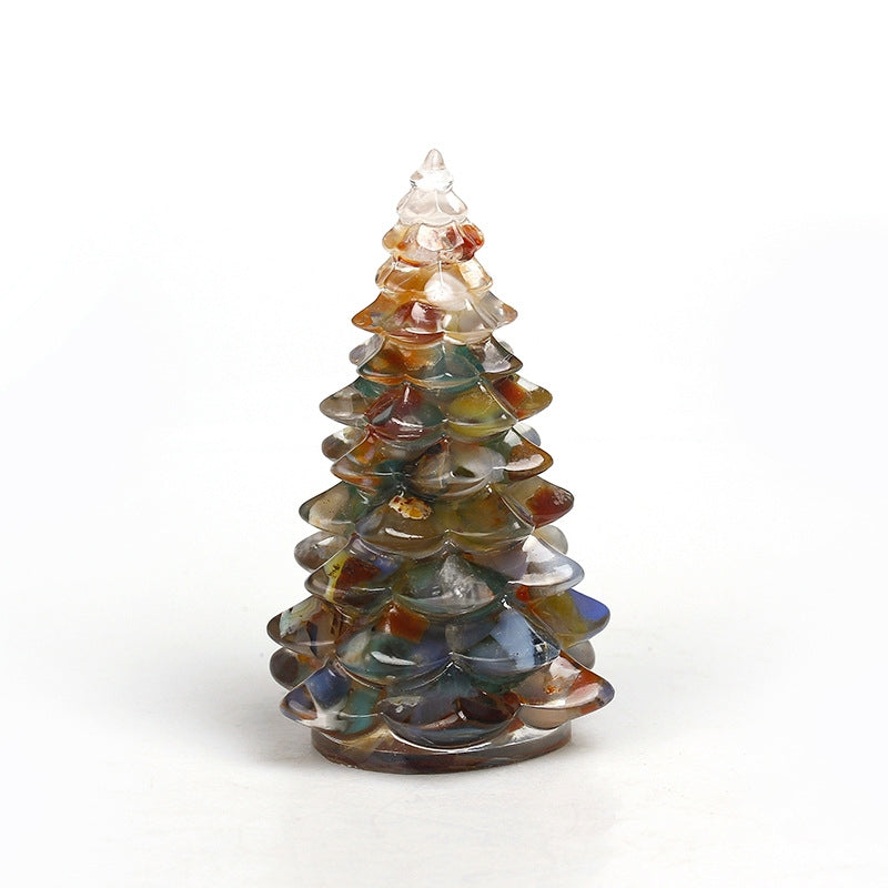 Resin Christmas Tree Resin Carvings GEMROCKY-Carvings-Agate-