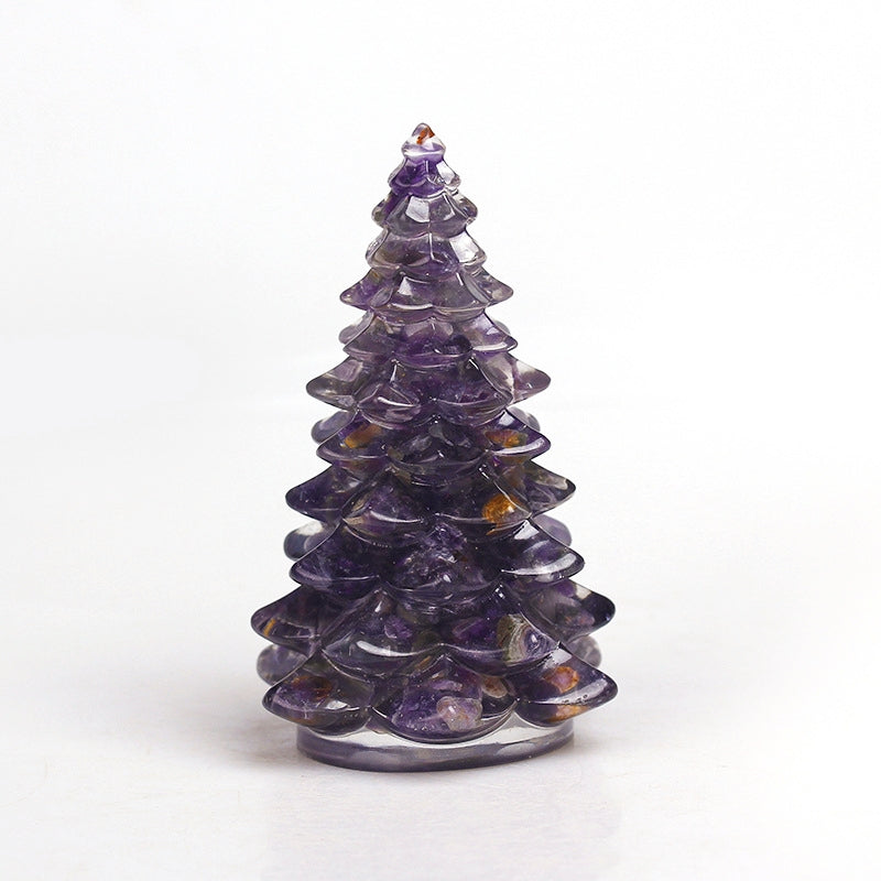 Resin Christmas Tree Resin Carvings GEMROCKY-Carvings-Amethyst-